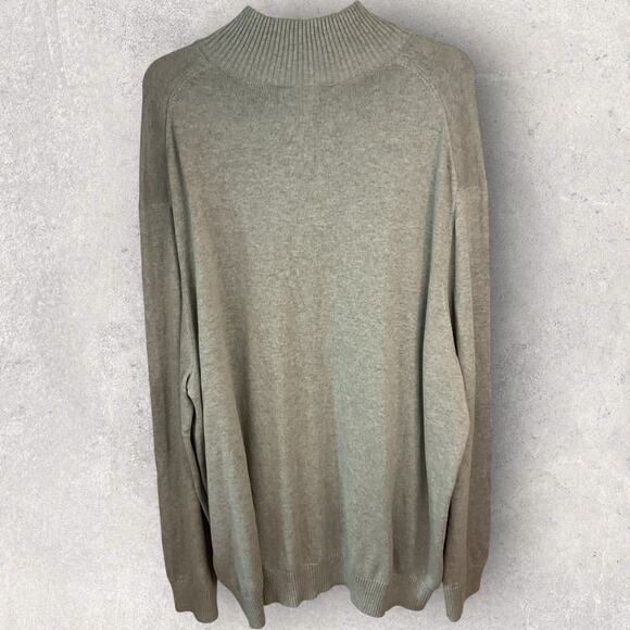 Nautica Men’s 3XL Sweater Big & Tall Quarter Zip Pullover Light Gray NWT - Picture 7 of 12